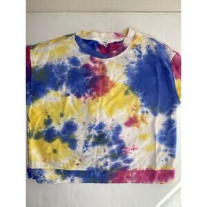 BB DAKOTA BY STEVE MADDEN Women's size small Groove Sweatshirt Blue Tie-dye